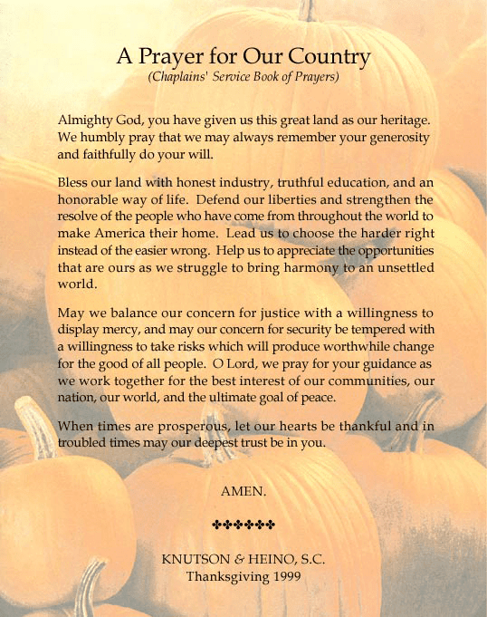 A prayer for the country